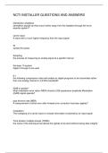 NCTI INSTALLER QUESTIONS AND ANSWERS