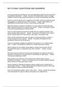 NCTI EXAM I QUESTIONS AND ANSWERS