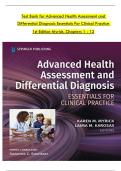 Advanced Health Assessment and Differential Diagnosis Essentials for Clinical Practice &ndash; 1st Edition &lpar;Myrick&rpar;&comma; Chapters 1&ndash;12 &vert; Complete Test Bank