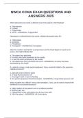 NWCA CCMA EXAM QUESTIONS AND ANSWERS 2025