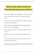 HOSA Forensic Science Practice Test Exam Questions and Answers Graded A&plus;