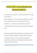 CGFM TEST 2 Exam Questions and Answers Graded A&plus;