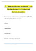 ATI RN Concept-Based Assessment Level 1 Online Practice A Questions and Answers Graded A&plus;