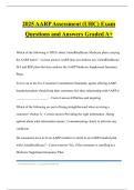 2025 AARP Assessment &lpar;UHC&rpar; Exam Questions and Answers Graded A&plus;