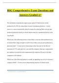 BSG Comprehensive Exam Questions and Answers Graded A&plus;