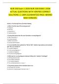 NUR 230 Exam 1 2026 NUR 230 EXAM 1 2026  ACTUAL QUESTIONS WITH VERIFIED CORRECT  SOLUTIONS &vert;&vert; 100&percnt; GUARANTEED PASS <BRAND  NEW VERSION>