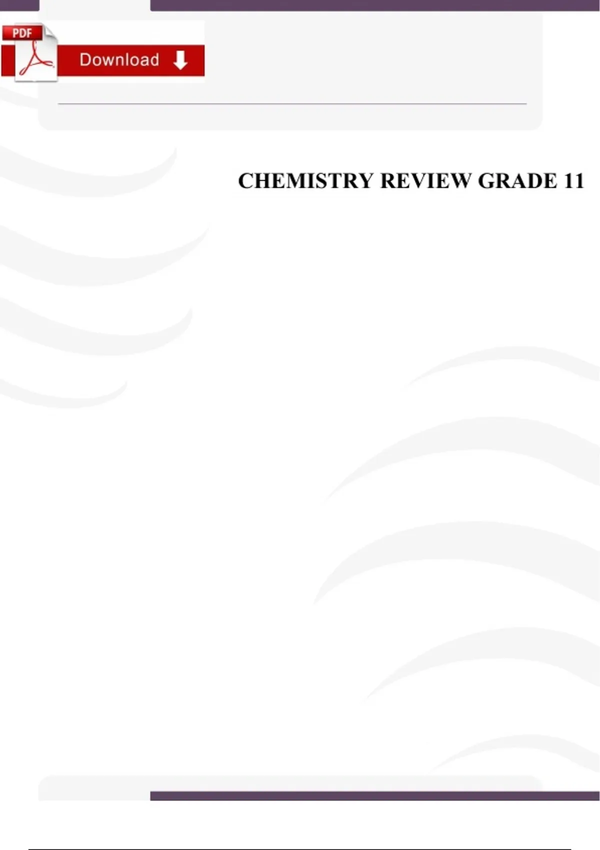 Grade 11 Chemistry Exam Review – Complete Study Guide | High-Scoring A ...