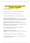 2026 MARITIME LAW QUIZZES WITH CORRECT ANSWERS&period;