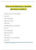 Relias Dysrhythmia Basic A Questions and Answers Graded A&plus;