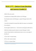 WGU C777 &ndash; Quizzes Exam Questions and Answers Graded A&plus;