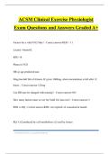ACSM Clinical Exercise Physiologist Exam Questions and Answers Graded A&plus;