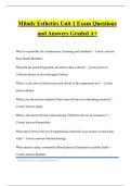 Milady Esthetics Unit 1 Exam Questions and Answers Graded A&plus;
