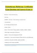 Chemotherapy Biotherapy Certification Exam Questions and Answers Exam A&plus;