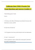 California State NMLS Practice Test Exam Questions and Answers Graded A&plus;