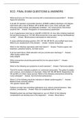 ECC- FINAL EXAM QUESTIONS & ANSWERS