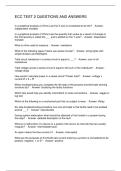 ECC TEST 2 QUESTIONS AND ANSWERS
