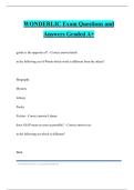 WONDERLIC Exam Questions and Answers Graded A&plus;