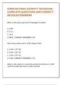 CHEM 101 FINAL EXAM IVY TECH EXAM COMPLETE QUESTIONS AND CORRECT DETAILED ANSWERS