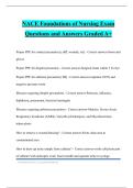 NACE Foundations of Nursing Exam Questions and Answers Graded A&plus;