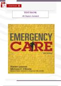 Test Bank for Emergency Care&comma; 13th Edition &lpar;Limmer&comma; O&rsquo;Keefe & Dickinson&rpar; &vert; Complete Chapters 1&ndash;41 &vert; Verified Answers