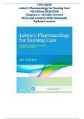 Pharmacology&colon; The Nursing Process &ndash; 9th Edition &lpar;Lilley et al&period;&rpar; &ndash; Complete Test Bank With Answers and Rationales