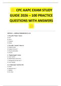 CPC AAPC EXAM STUDY GUIDE 2026 COMPLETE QUESTIONS WITH DETAILED ANSWERS