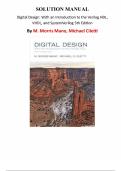 Solution Manual - Digital Design&colon; With an Introduction to the Verilog HDL 5th Edition &lpar;Mano&comma; 2012&rpar;&comma; Chapter 1-10 &vert; All Chapters