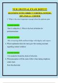 NUR 150 FINAL EXAM 2025!!!!!!  QUESTIONS WITH CORRECT VERIFIED ANSWERS |  100% PASS (A+ CERTIFIE