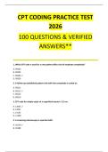 CPT CODING PRACTICE TEST 2026 FULL VERIFIED SOLUTIONS