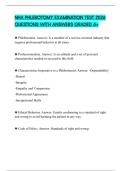 NHA PHLEBOTOMY EXAMINATION TEST 2026 QUESTIONS WITH ANSWERS GRADED A&plus;