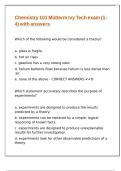 Chemistry 101 Midterm Ivy Tech exam &lpar;1-4&rpar; with answers&comma;