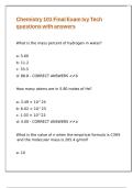 Chemistry 101 Final Exam Ivy Tech questions with answers&period;