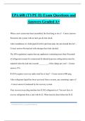 EPA 608 &lpar;TYPE II&rpar; Exam Questions and Answers Graded A&plus;