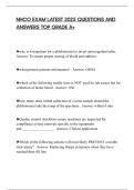 NHCO EXAM LATEST 2025 QUESTIONS AND ANSWERS TOP GRADE A&plus;