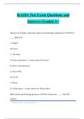 R-410A Test Exam Questions and Answers Graded A&plus;