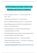 R-410a Refrigerant Study Guide Exam Questions and Answers Graded A&plus;