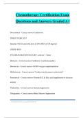 Chemotherapy Certification Exam Questions and Answers Graded A&plus;