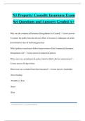 NJ Property&sol; Casualty Insurance Exam Set Questions and Answers Graded A&plus;