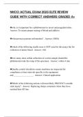 NHCO ACTUAL EXAM 2025 ELITE REVIEW GUIDE WITH CORRECT ANSWERS GRADED A&plus;