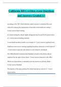 California RDA written exam Questions and Answers Graded A&plus;