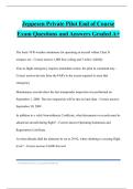 Jeppesen Private Pilot End of Course Exam Questions and Answers Graded A&plus;