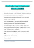 RDA Practice Exam &num;1 Questions and Answers Graded A&plus;