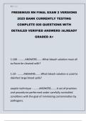 FRESENIUS RN FINAL EXAM 2 VERSIONS  2025 