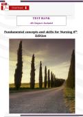 Test Bank for Fundamental Concepts and Skills for Nursing&comma; 6th Edition &lpar;Williams&rpar; &vert; Complete All Chapters &vert; Verified Answers