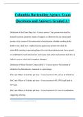 Columbia Bartending Agency Exam Questions and Answers Graded A&plus;