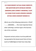 CLC EXAM NEWEST ACTUAL EXAM COMPLETE 