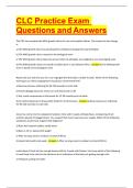 CLC Practice Exam – Comprehensive Questions and Answers (Complete Study Material)