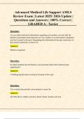 Advanced Medical Life Support &lpar;AMLS&rpar; Review Exam &ndash; Latest 2025&ndash;2026 Update&comma; Complete Questions and Answers&comma; Grade A &ndash; Xavier