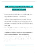 RBT 40 hour course Exam Questions and Answers Graded A&plus;