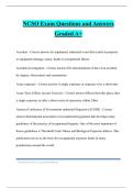 NCSO Exam Questions and Answers Graded A&plus;